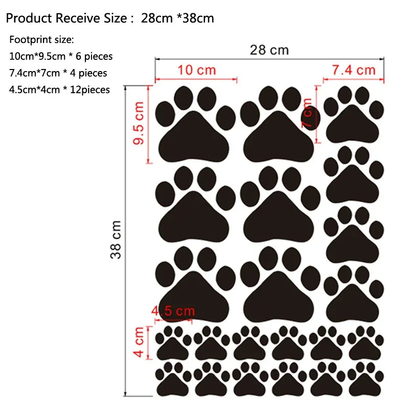 Cute Dog footprints/Wall Stickers, home decor/kids rooms