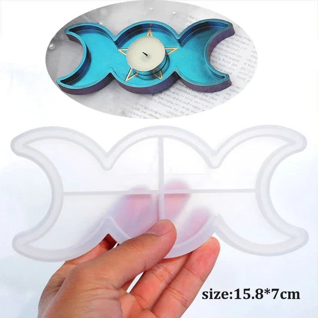 3D Lotus Candle Holder Silicone Mold for DIY Wax, Clay Epoxy Resin Craft