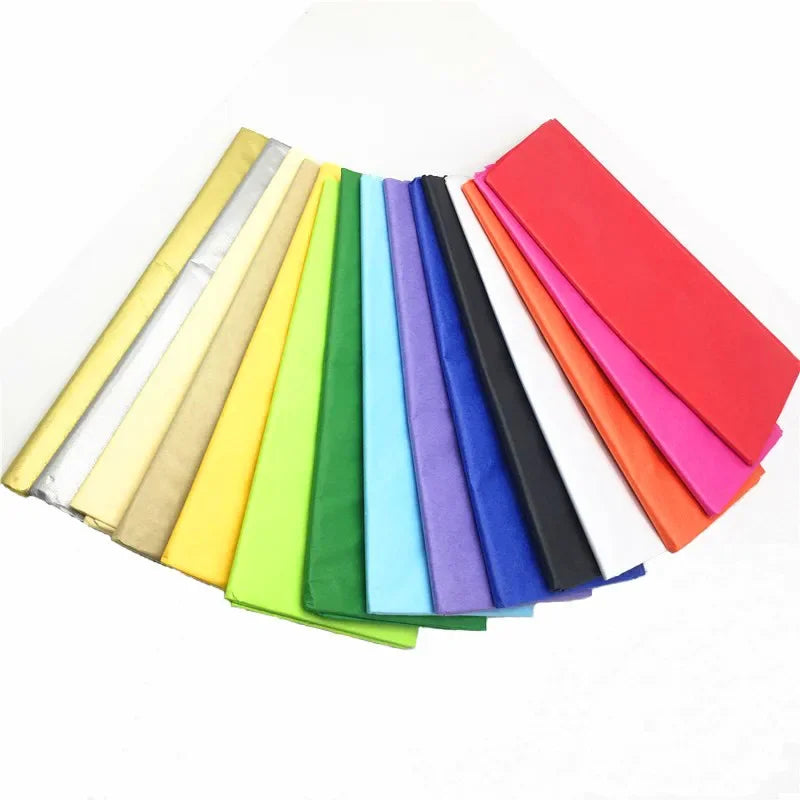 10pcs Color Tissue Wrapping Papers Craft Paper Roll