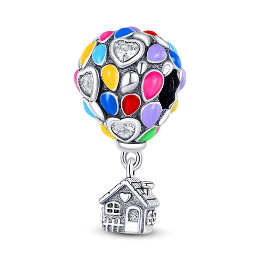 Sterling Silver Hot Air Balloon Charms Fit Original Pandora Bracelets
