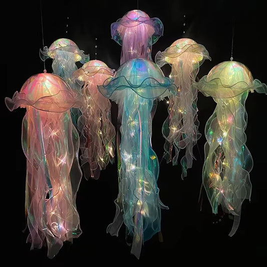 Jellyfish Lamp Portable Flower Lamp Jellyfish Wind Chimes