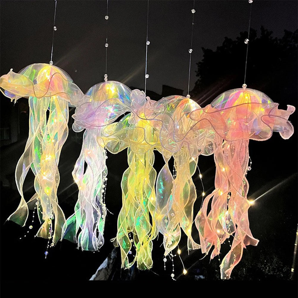 Jellyfish Lamp Portable Flower Lamp Jellyfish Wind Chimes