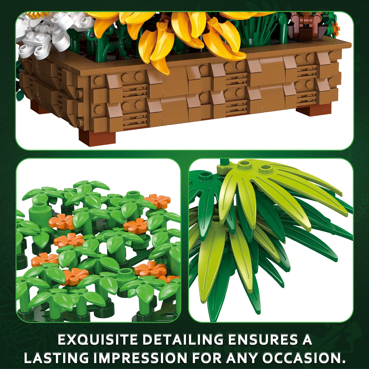 Flower Botanical Bonsai Building Set - 924pcs, Adults and Kids