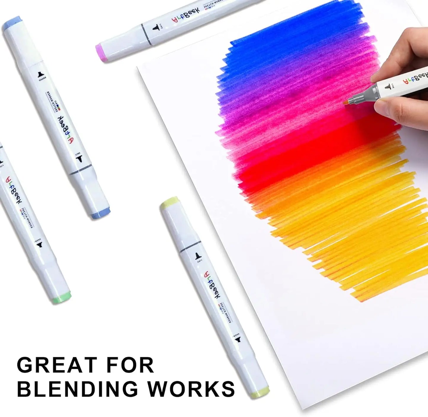 Alcohol Markers Dual Tip, Highlighter, Sketch Markers