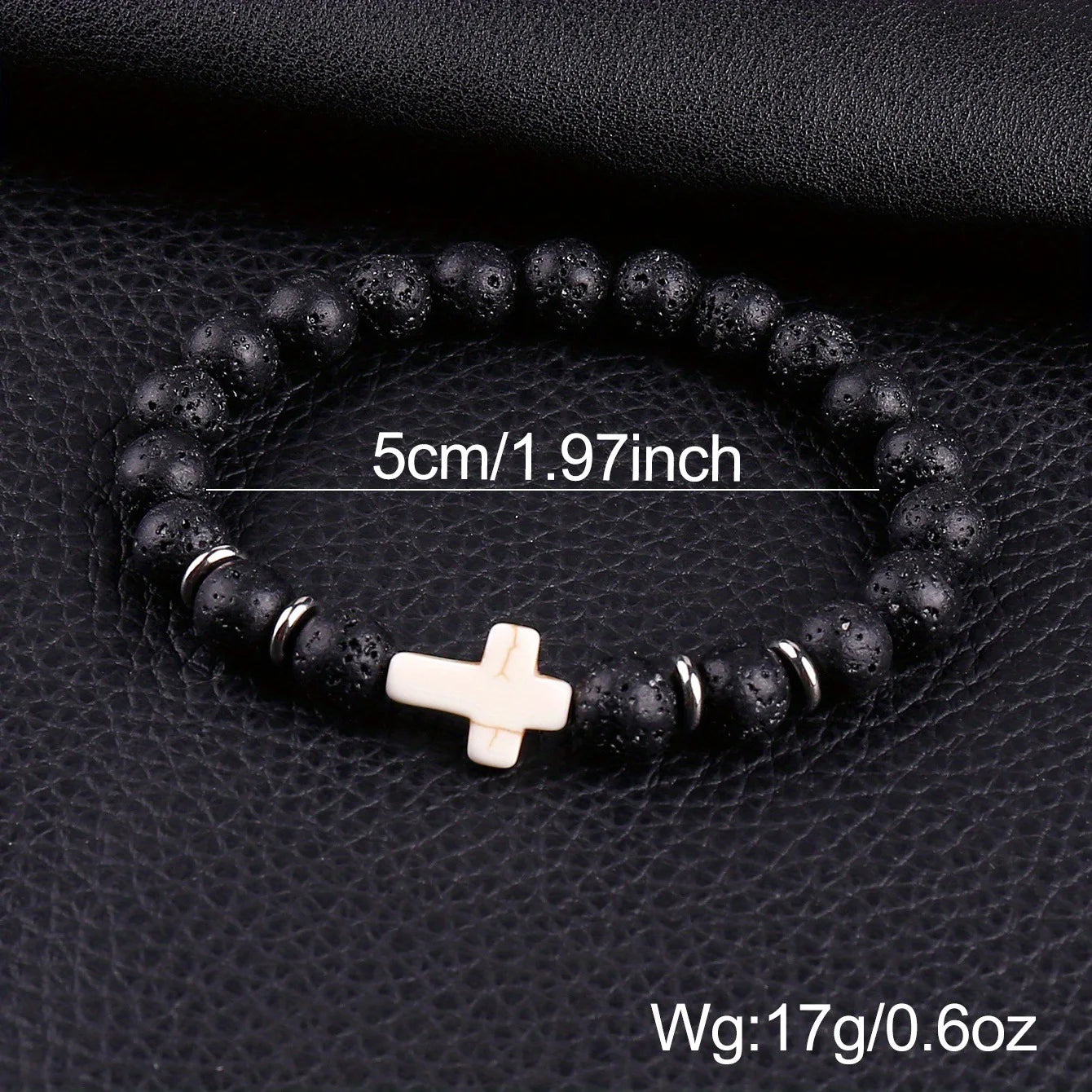 8Pcs Cross Charm Beaded Bracelets