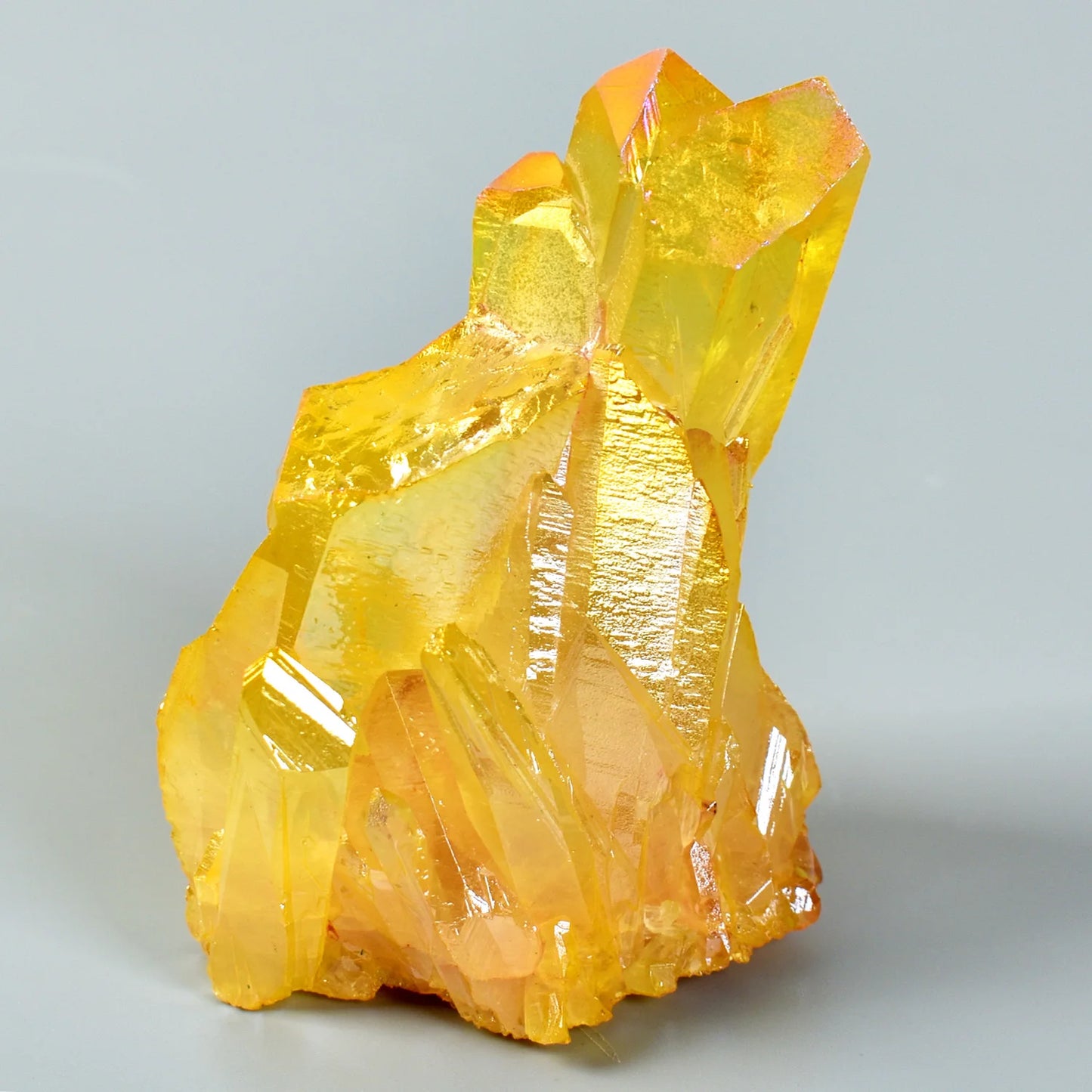 1PC Irregular Natural Quartz Cluster Crystal Gem Yellow