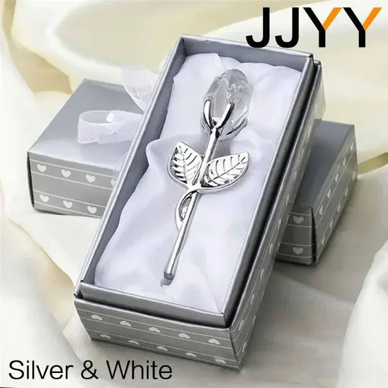 JJYY Glass Crystal Rose Valentine's Day Gift