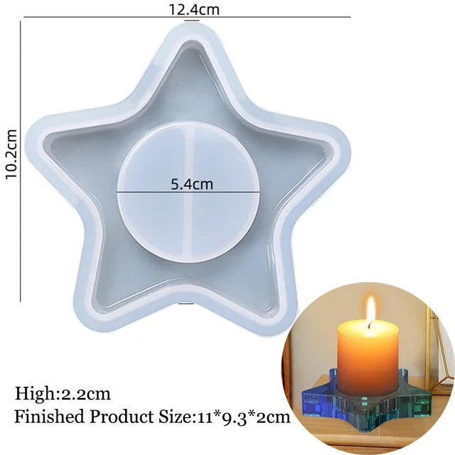 3D Lotus Candle Holder Silicone Mold for DIY Wax, Clay Epoxy Resin Craft