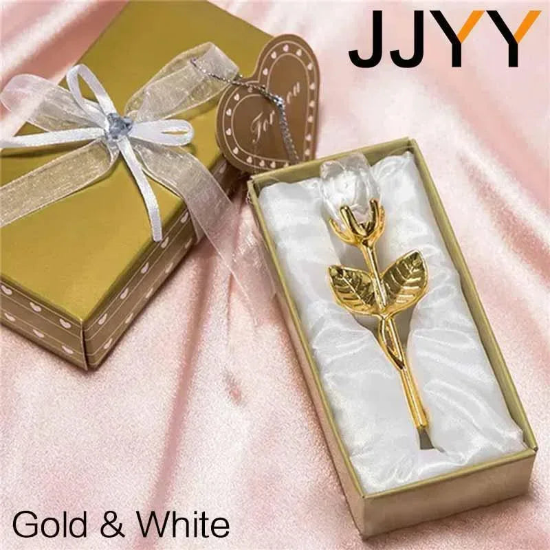 JJYY Glass Crystal Rose Valentine's Day Gift