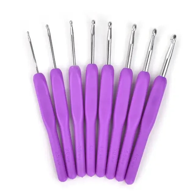 Colorful Aluminum Crochet Hooks Needles Set