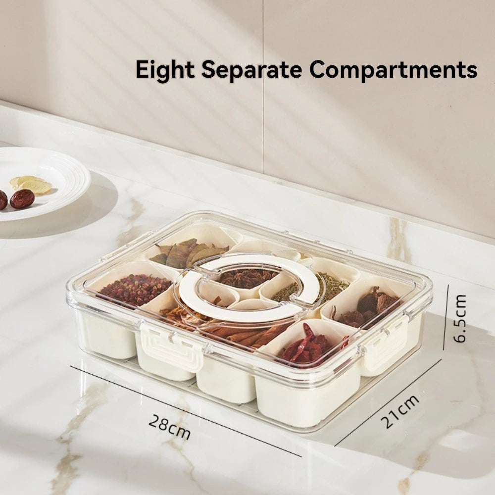 Divided Snackle Box, with Lid and Handle