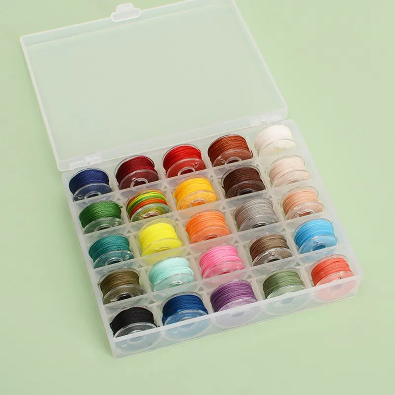 Mini Bobbin Embroidery Thread Kit, 25 Colors Set Kits