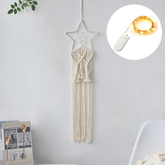 Moon Ramadan Macrame Dream Catcher, Boho Wall Hanging