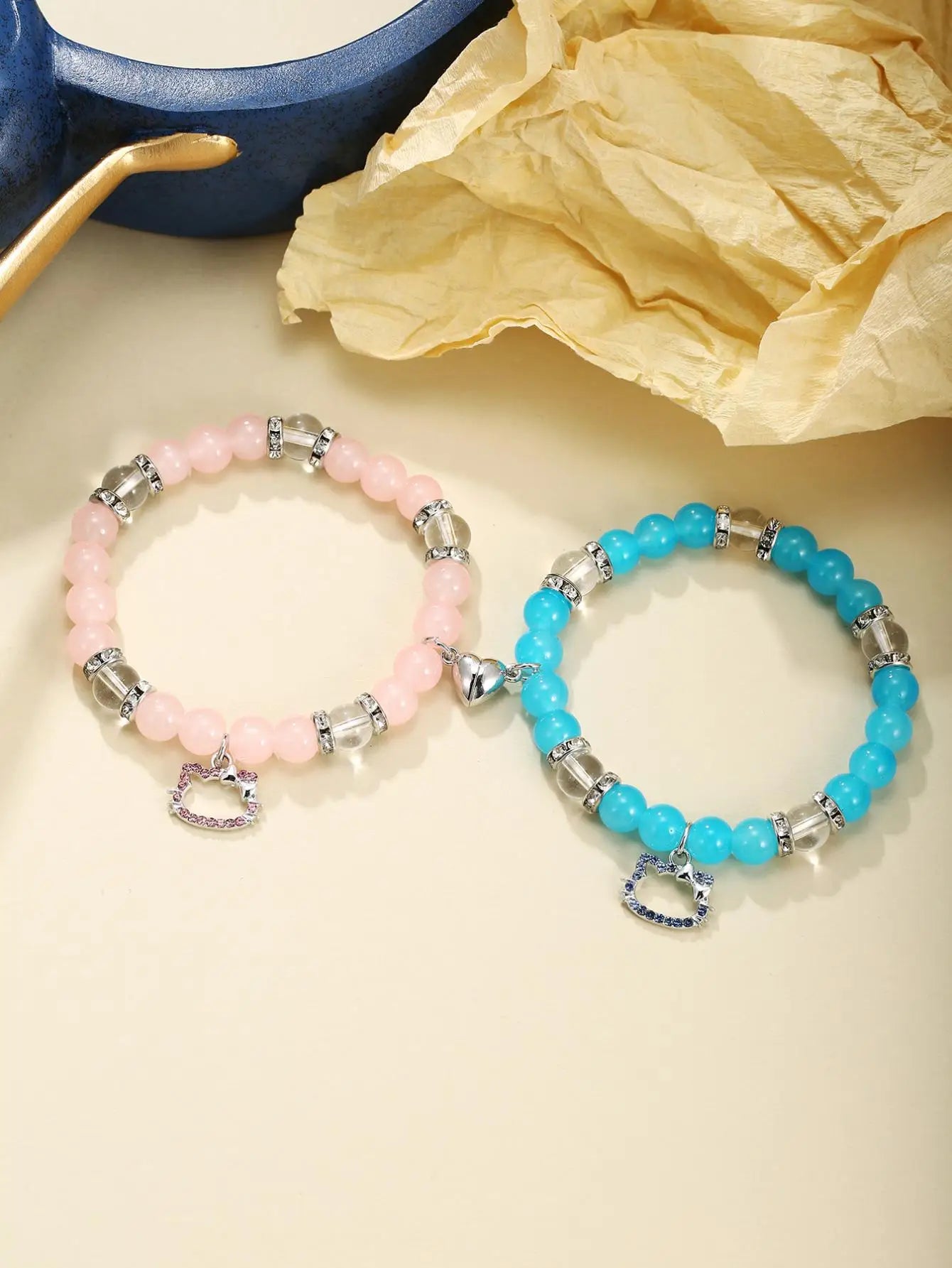 Cartoon Cat natural Cat Eye Stone Bracelets