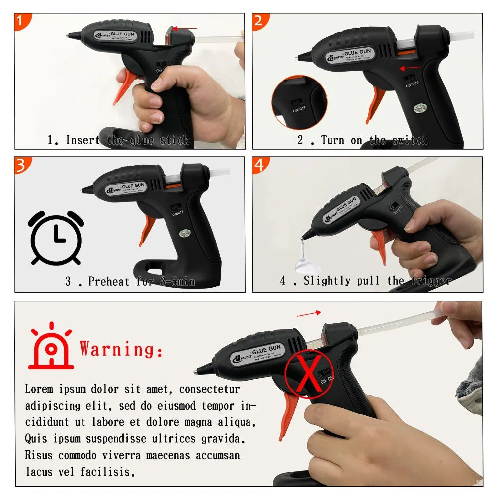 Cordless Hot Melt Small Glue Gun/30 Glue Sticks