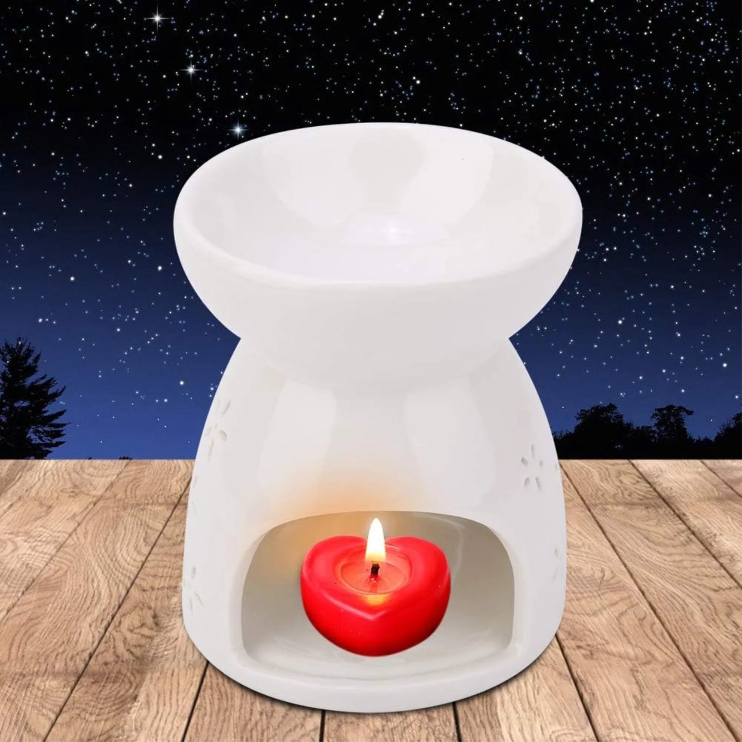 Essential Oil Burner, Ceramic Wax Warmer, Candle Holder for  Relaxation