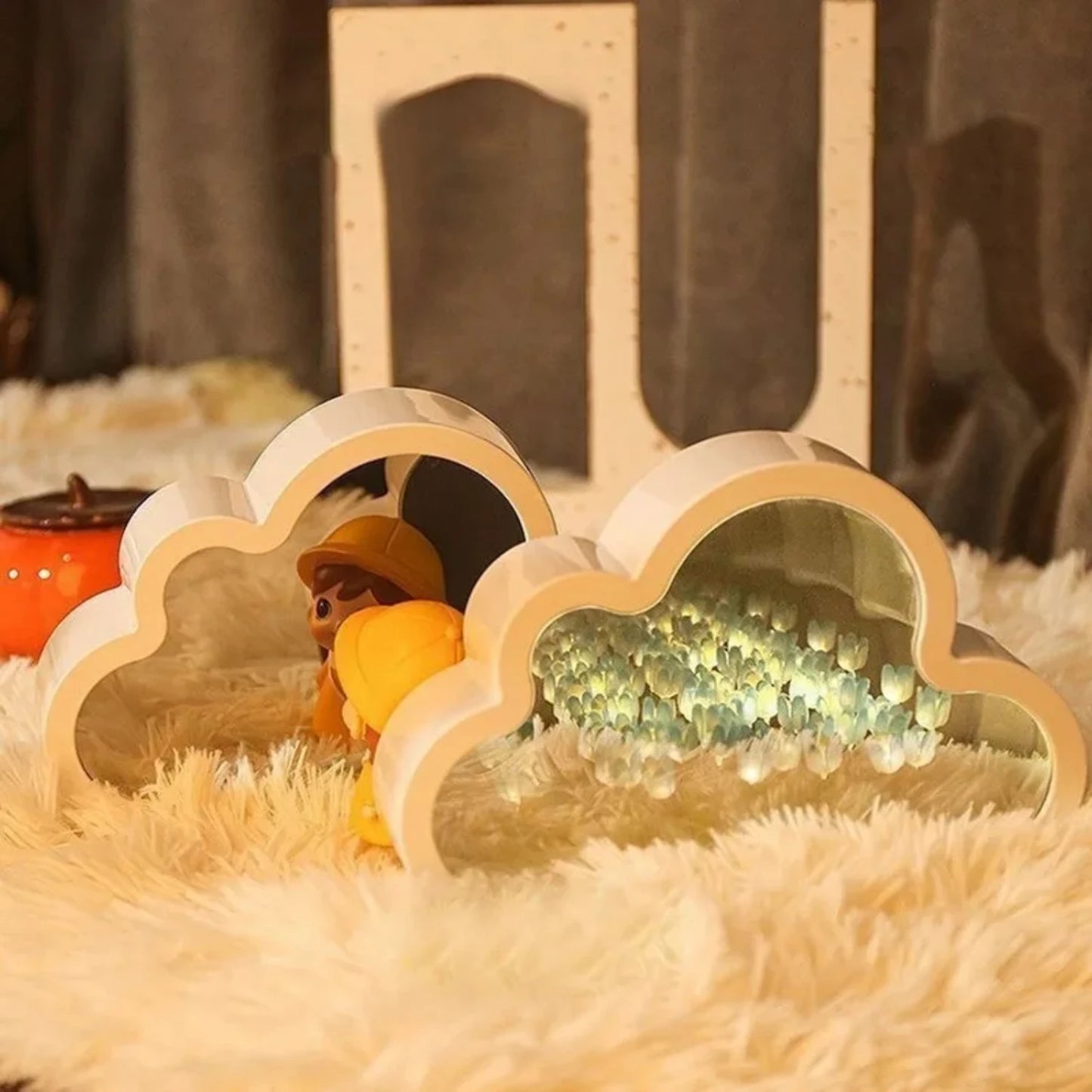 DIY Cloud Tulip Mirror LED Night Light