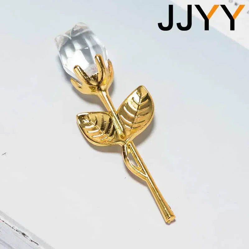 JJYY Glass Crystal Rose Valentine's Day Gift