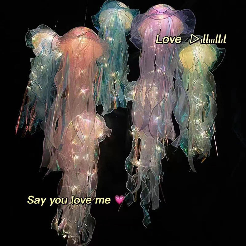 Jellyfish Lamp Portable Flower Lamp Jellyfish Wind Chimes