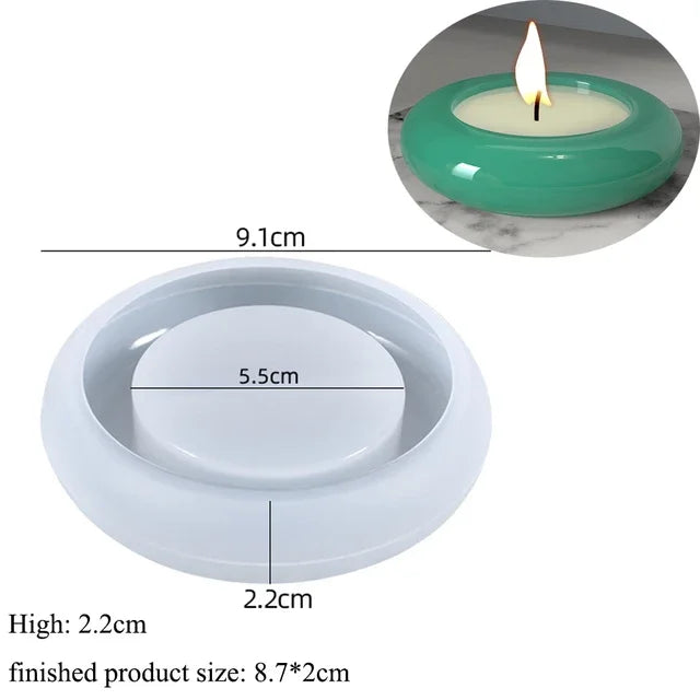 3D Lotus Candle Holder Silicone Mold for DIY Wax, Clay Epoxy Resin Craft