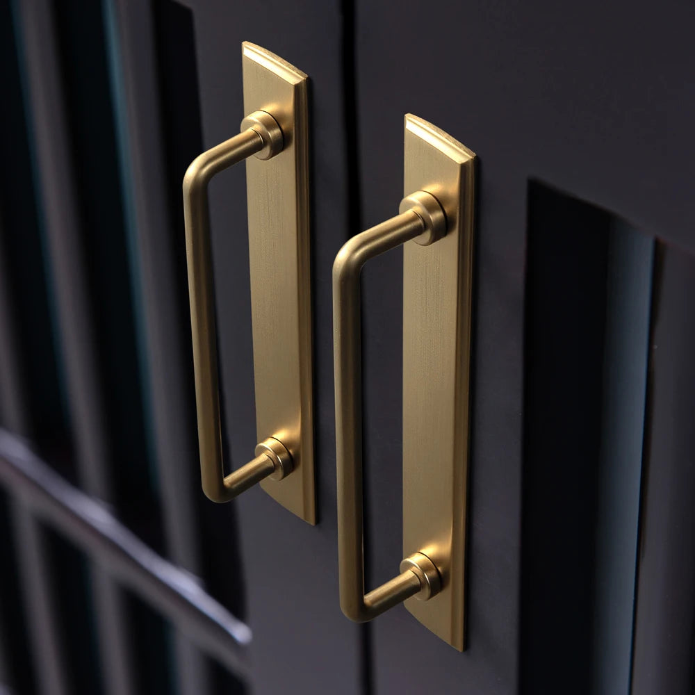 Brass Handle with Backboard Vintage Cover Up
