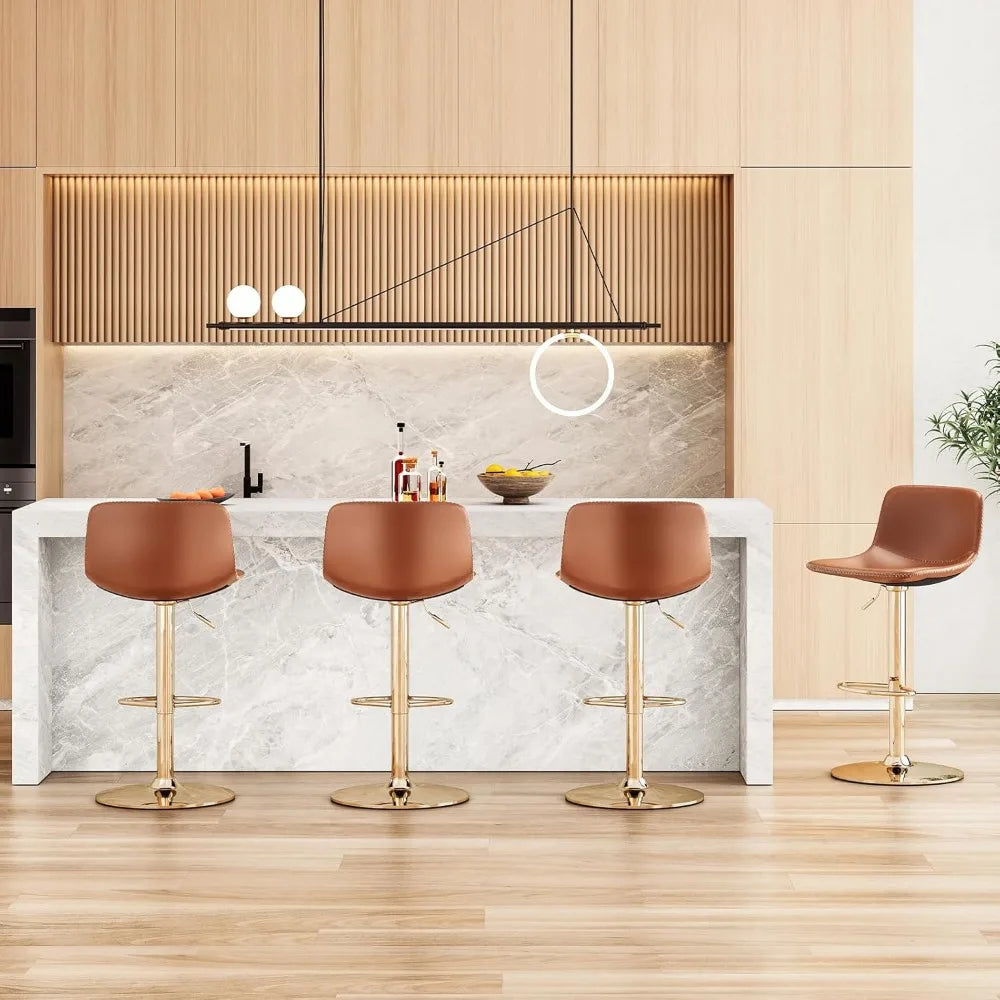 Adjustable Bar Stools Set of 2, Mid Century Modern