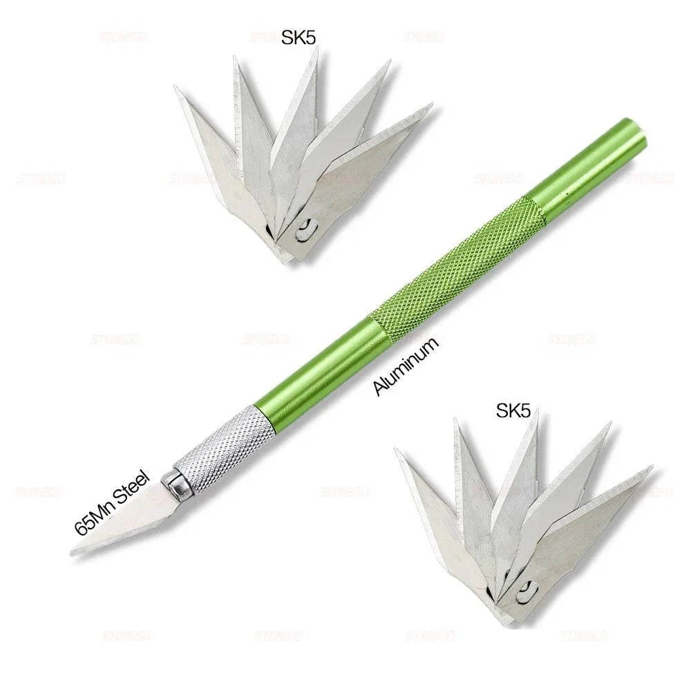 STONEGO Paper Cutter Pen Knife Scalpel Steel Blades