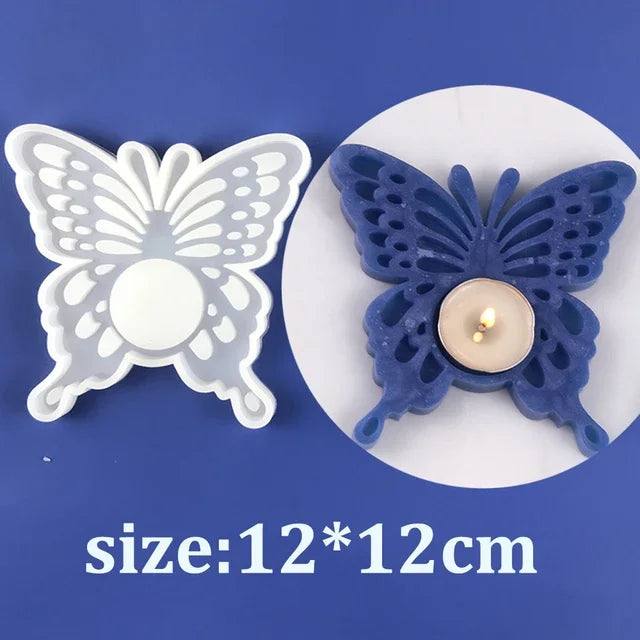 3D Lotus Candle Holder Silicone Mold for DIY Wax, Clay Epoxy Resin Craft