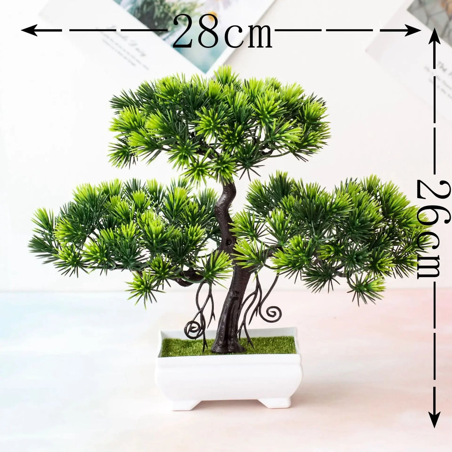 Artificial Pine Tree, Persian Grass, Eucalyptus, Bonsai