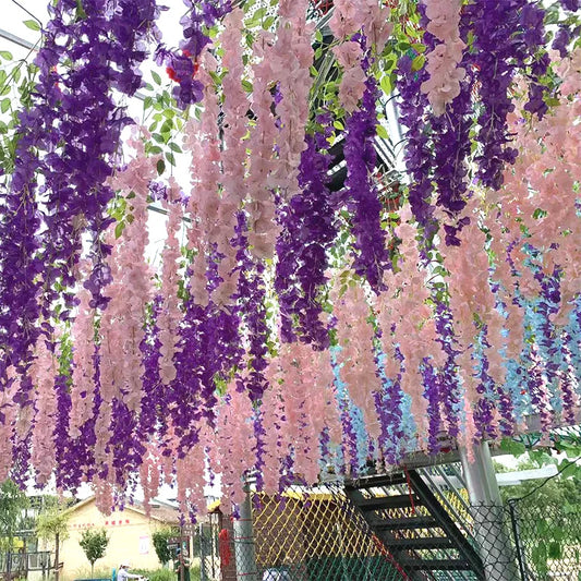 Artificial Wisteria Hanging Garland,  String Flower, Wedding Party