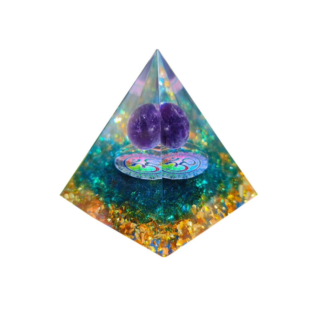 Energy Healing Stone Crystal Orgonite Energy Pyramid