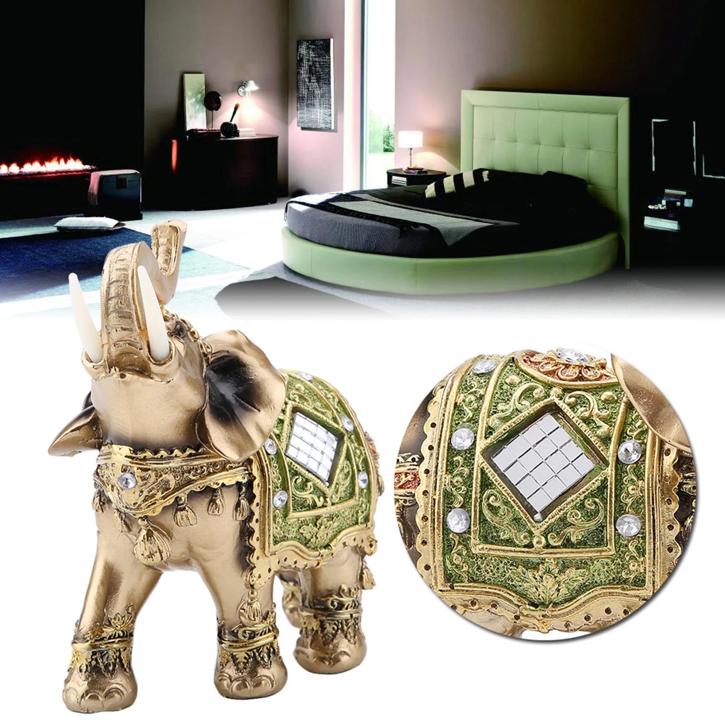 Feng Shui Lucky Elephant Statue Sculptures