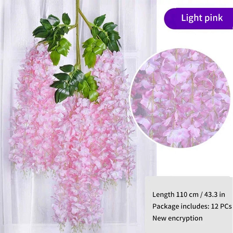 Artificial Wisteria Hanging Garland,  String Flower, Wedding Party
