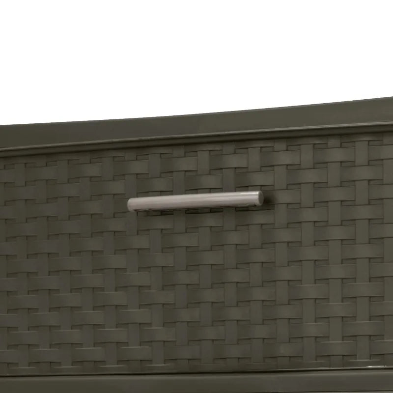 Stylish 4 Drawer Wide Woven Plastic Organizer