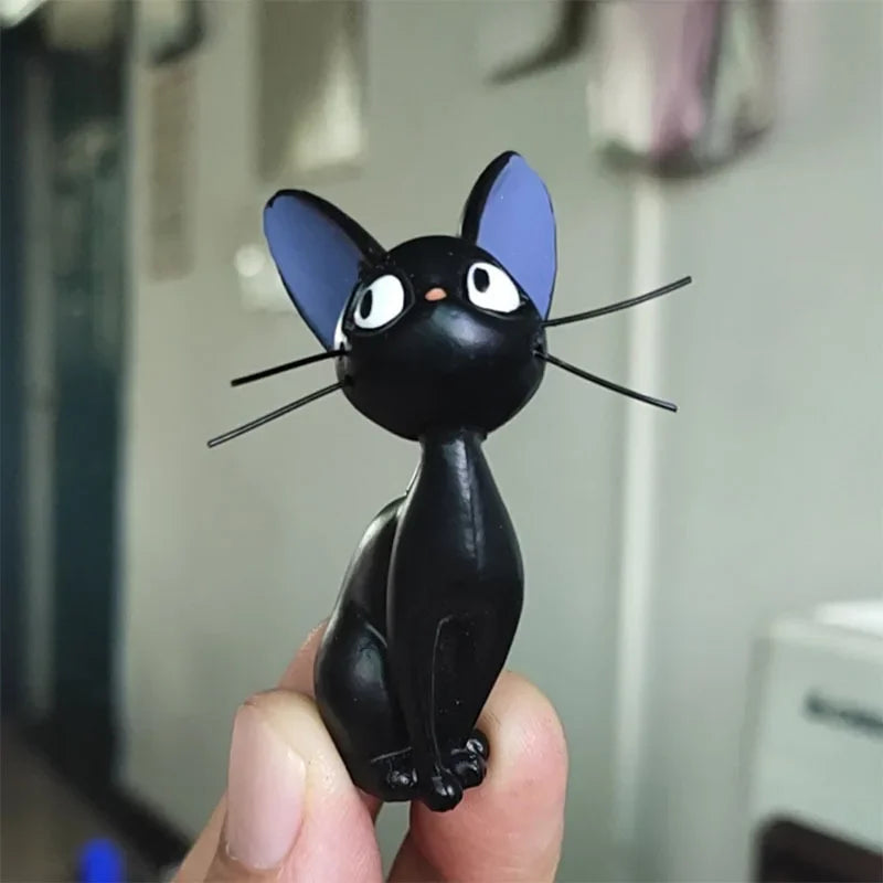 Cartoon Black/ White Cat Figurines Decoration