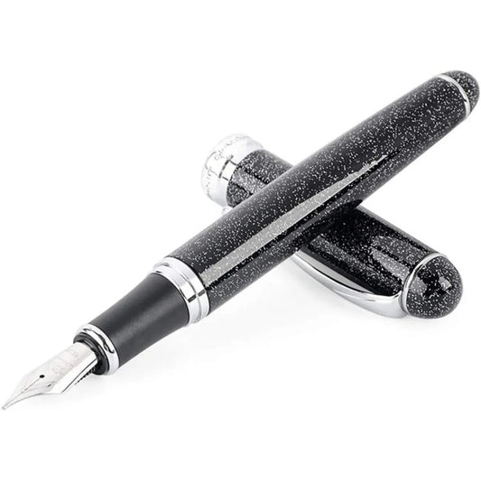 Black Glitter Fountain Pen, Refillable