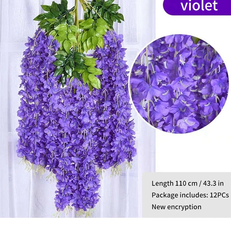 Artificial Wisteria Hanging Garland,  String Flower, Wedding Party