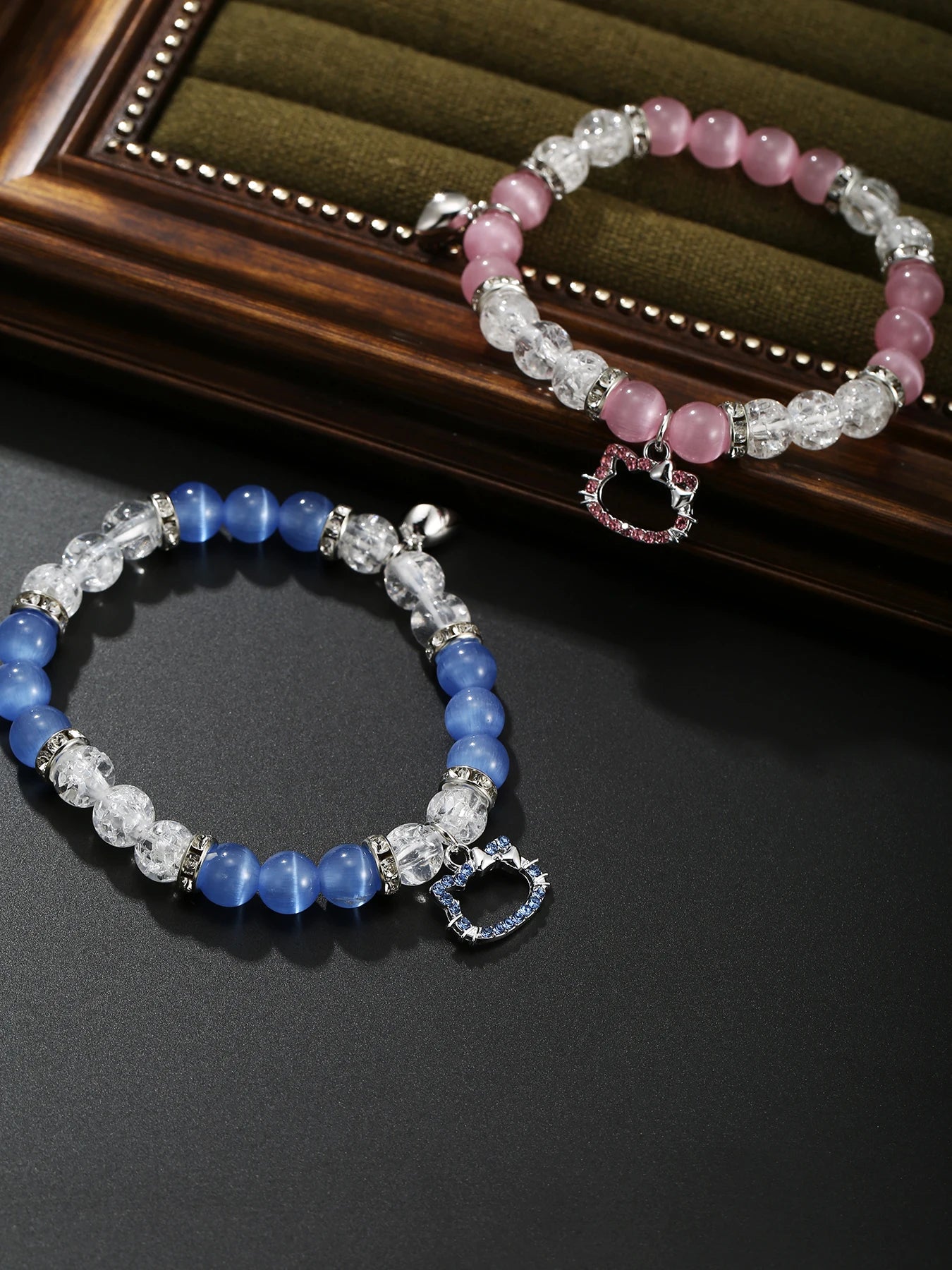 Cartoon Cat natural Cat Eye Stone Bracelets