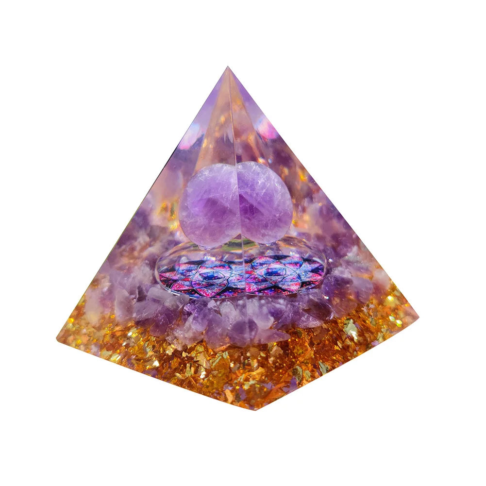 Energy Healing Stone Crystal Orgonite Energy Pyramid