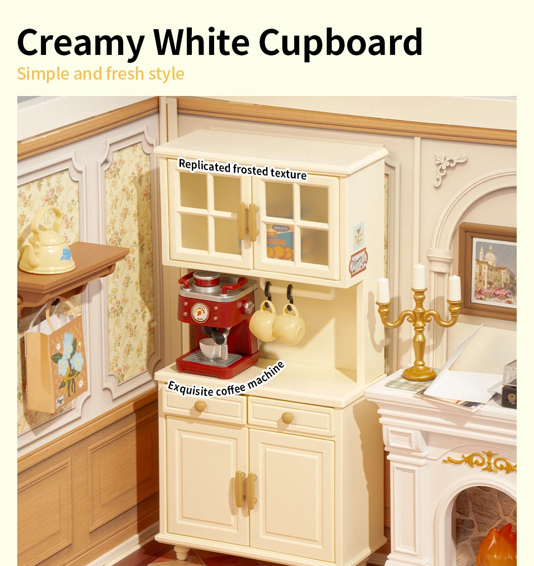 Miniature Dollhouse Kit  with LED
