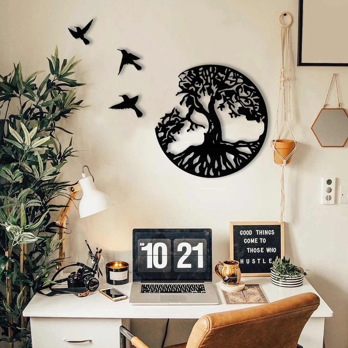 Tree Of Life & Birds Wood Wall Decoration