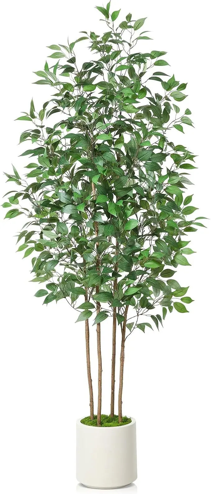 Ficus Artificial Tree 6ft Fake Silk Plant for Home Decor