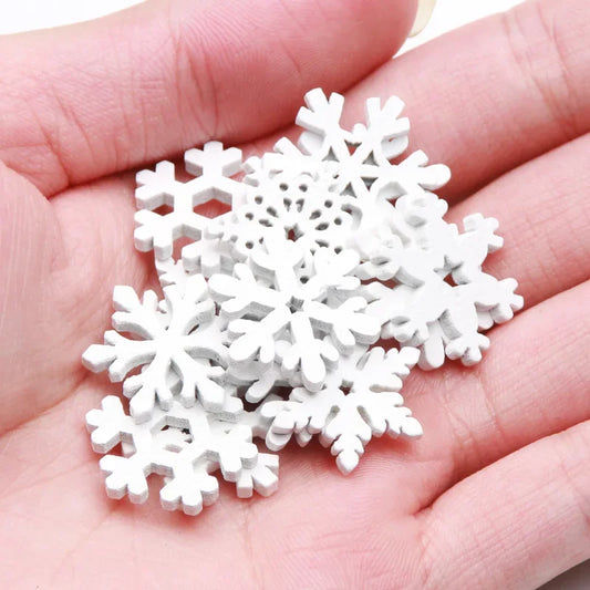 White Wooden Snowflake, Christmas, Scrapbooking