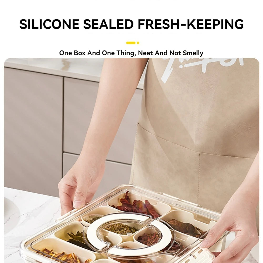 Divided Snackle Box, with Lid and Handle