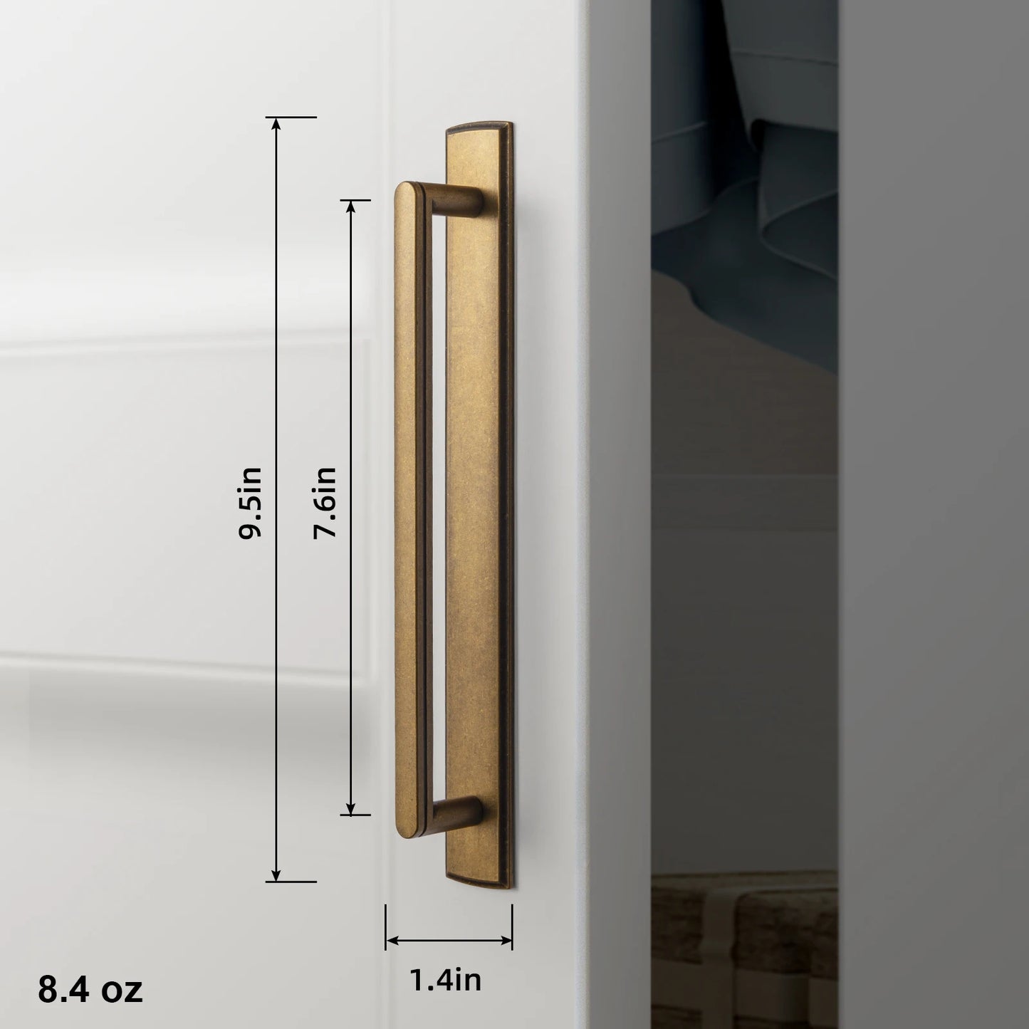 Brass Handle with Backboard Vintage Cover Up