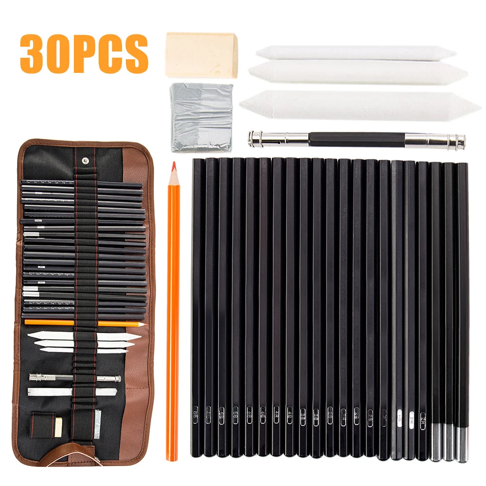 Sketch Pencil Set, Charcoal Drawing, Sketching Kit