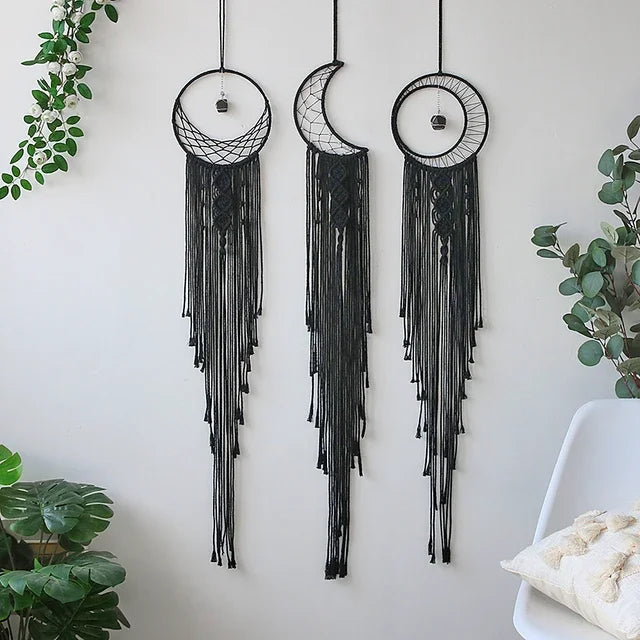 Moon Ramadan Macrame Dream Catcher, Boho Wall Hanging