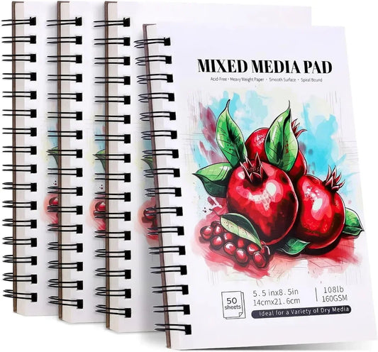 4 Pack of Mixed Media Sketchbooks