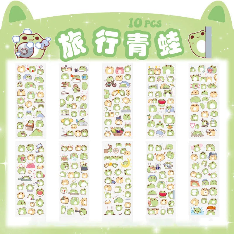 10pcs/Pack Cartoon Patterns Decorative Stickers