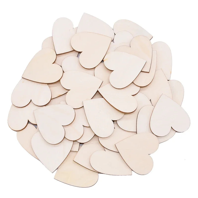 Wood Slices, Discs, Love, Blank Unfinished Crafts Supplies